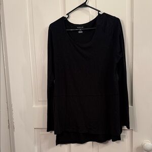 White House Black Market Classic Black Long Sleeve Top